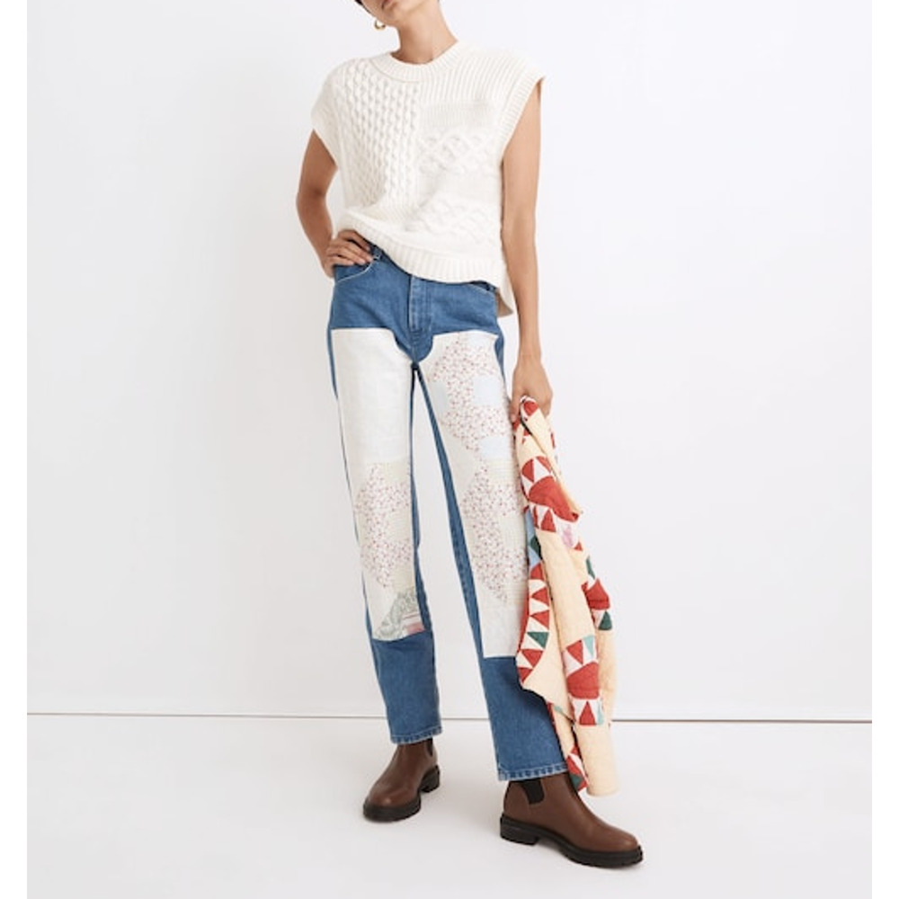 Madewell Carleen Patchwork Jeans Size 10